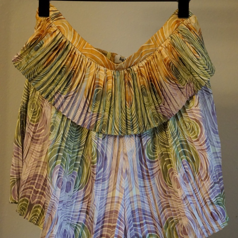 Andrea Iyamah Multicolor Pleated Blouse
